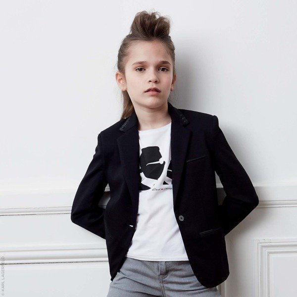 KARL LAGERFELD Kids Marynarka dziecięca czarna