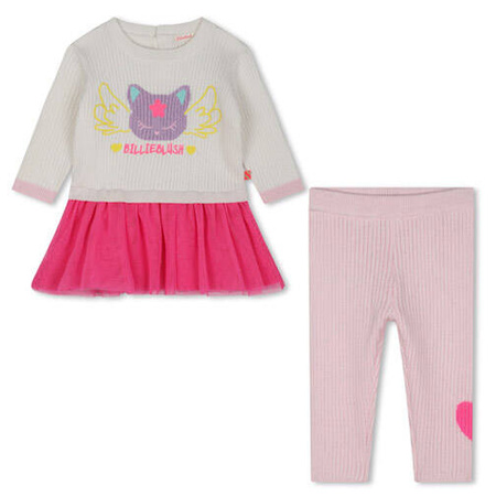 BILLIEBLUSH Girl's pink dress and leggings set 