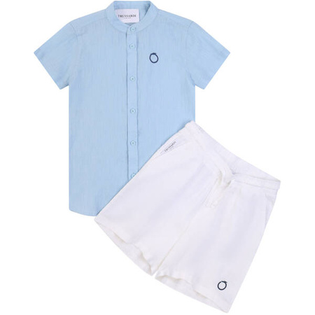 TRUSSARDI Boys short sleeve shirt and bermuda set