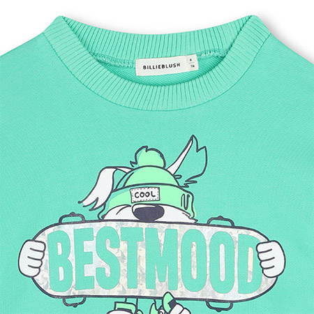 BILLIEBLUSH Bluza dziecięca z nadrukiem, zielona