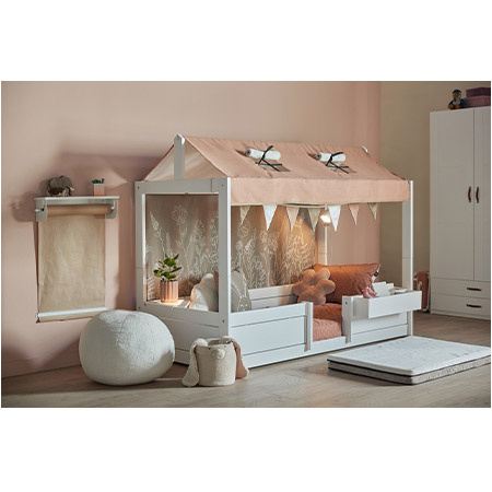 LIFETIME Kidsrooms Łóżko dziecięce z konstrukcją górną Panda Paradise