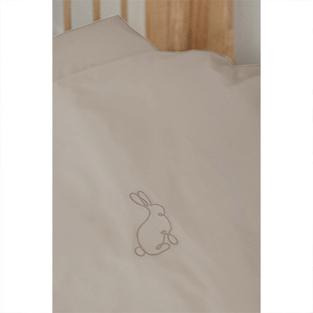 We Are Bitte Organic Baby Bedding BUNNY 70x100/40x45 cm, clay