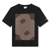 BOSS KIDS Boy's black t-shirt with print