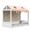 LIFETIME Kidsrooms Kid's Montessori Bed 90x200 with roof frame and safety rails