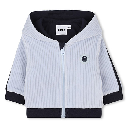 BOSS Kids Dres niemowlęcy dla chłopca dwuczęściowy błękitny