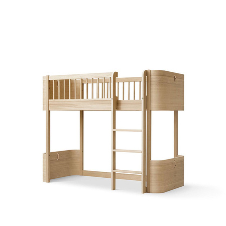 OLIVER FURNITURE OLIVER FURNITURE Łóżko piętrowe Wood Mini Low Bunk white 68x162 cm, oak