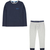 BOSS Kids Boys navy and grey pajamas
