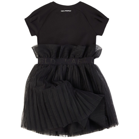 KARL LAGERFELD KIDS Pleated Dress Black