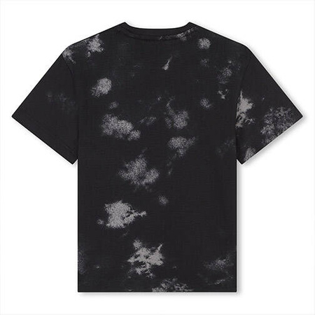 HUGO T-shirt chłopięcy  z krótkim rękawem z nadrukiem czarny