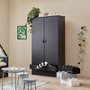 LIFETIME Kidsrooms Дитяча шафа з двома дверима, чорна