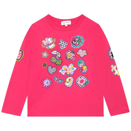 THE MARC JACOBS Girls long sleeves tee-shirt with print in pink