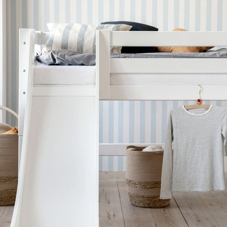  HOPPEKIDS  ECO Luxury Łóżko piętrowe ze zjeżdżalnią i pochyłą drabinką 90x200 cm