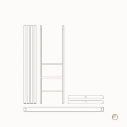  Olver Furniture CONVERON KIT MINI+ COT BED to MINI+ LOW LOFT BED, Oak