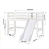 Hoppekids ECO Luxury Low bunk bed with slide and vertical ladder 70x160 cm