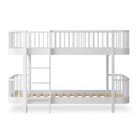  OLIVER FURNITURE Wood Original Низьке двоярусне ліжко 90x200 см, біле
