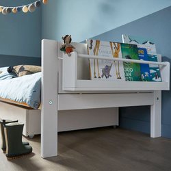 LIFETIME Kidsrooms Łóżko dziecięce pojedyncze 90x200 cm, białe