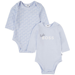 BOSS Kids Komplet dwóch body niemowlęcych z długim rękawem