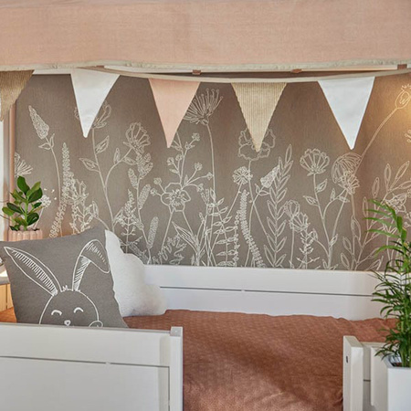 LIFETIME Kidsrooms Panel z materiału integralny z dachem Happy Rabbit