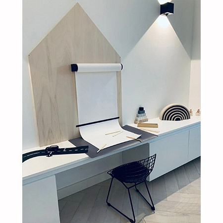 EEVEVE Mata na biurko - Old Pink, 70x44 cm