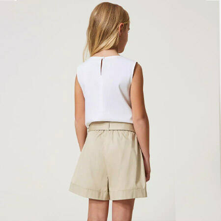 TWINSET Girls woven shorts with maxi pockets