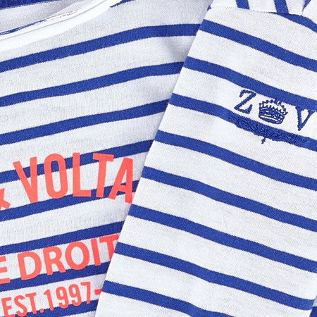 ZADIG & VOITAIRE Top dziecięcy z długim rękawem w paski