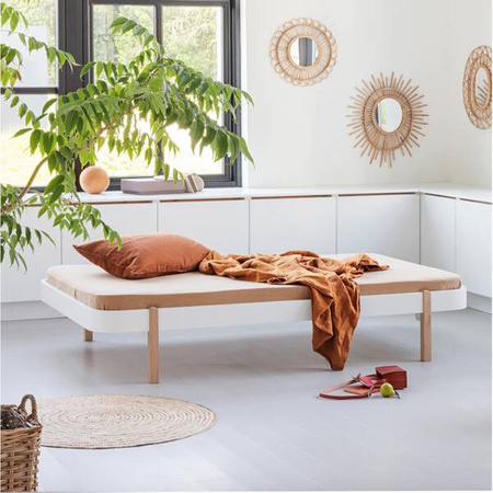OLIVER FURNITURE WOOD LOUNGER BED 90, WHITE