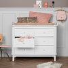 OLIVER FURNITURE WOD Dresser with 3 drawers and changing table, white