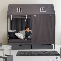 Hoppekids ECO Dream House bed 90x200 cm without stairs, grey