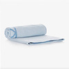 KENZO Kids Organic cotton baby blanket with logo pale blue
