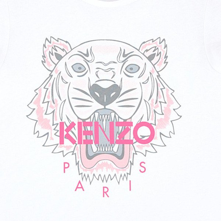 KENZO Kids White tiger t-shirt