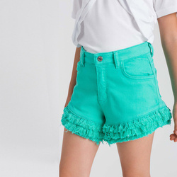TWINSET Girls woven shorts in turquoise