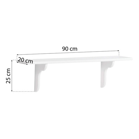 HOPPEKIDS Kids wooden shelf, white