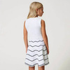 TWINSET Girls sleeveless jacquard logo dress, pink