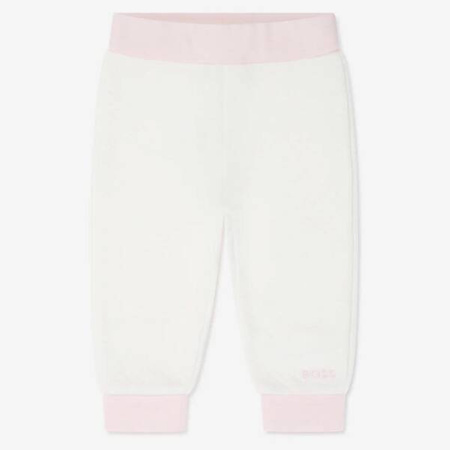 BOSS Kids Baby girls 2-piece logo tracksuit in white