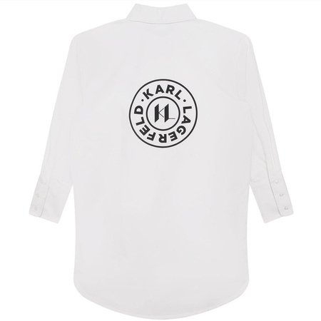 KARL LAGERFELD KIDS Girls cotton shirt in white