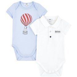 BOSS Kids Komplet body i polo niemowlęcego z krótkim rękawem