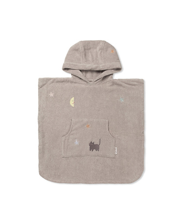 OLIVER FURNITURE Poncho dziecięce kąpielowe Moon Cats