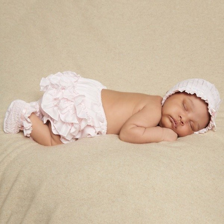 SARAH LOUISE Baby pink pleated hat