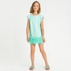 TWINSET Girls mint dress with tulle frill