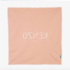 KENZO Kids Organic cotton baby blanket with logo palec pink