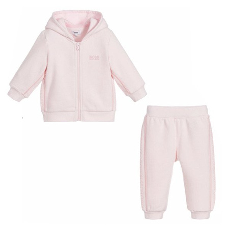 BOSS Kids Dres niemowlęcy dla dziewczynki jasno-różowy
