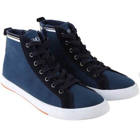BOSS Kids Boys' Blue High-Top Sneakers