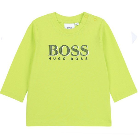 BOSS Kids T-shirt niemowlęcy dla chłopca z długim rękawem jasno-zielony