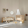 OLIVER FURNITURE WOOD MINI+ COT BED INCL. JUNIOR KIT, OAK