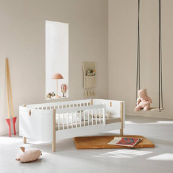 OLIVER FURNITURE Дитяче ліжко Wood WOOD MINI, 68 x 162 см, білий/дуб