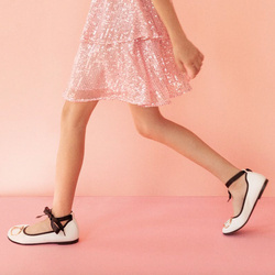 TWINSET Girls ballerina shoes in optical white