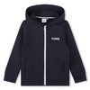 BOSS Kids Boys two-piece logo tracksuit in navy