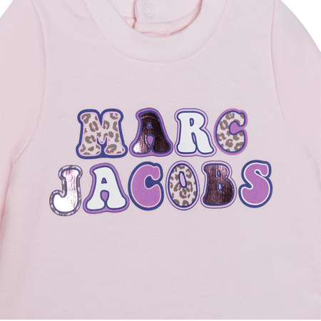 THE MARC JACOBS Sukienka niemowlęca z długim rękawem różowa z nadrukiem
