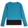 KARL LAGERFELD KIDS T-shirt chłopięcy z długim rękawem turkusowy