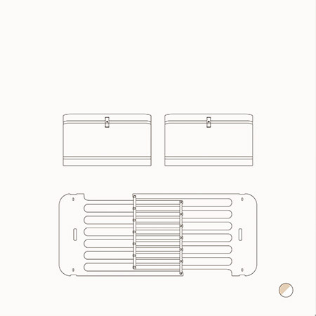 OLIVER FURNITURE Zestaw do rozbudowy Dodatkowe części do łóżeczka dziecięcego Mini+, w tym zestaw Junior, white/oak